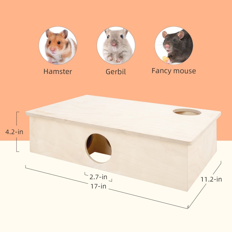 Niteangel Multi-Chamber Hamster House Maze: - Multi-Room Hideouts & Tunnel Exploring Toys for Hamster Gerbils Mice Lemmings (6-Room Large) - Image 2
